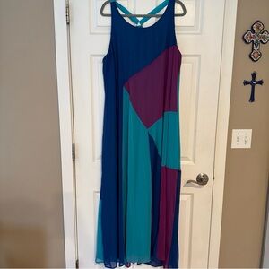 Lane Bryant NWT Sleeveless Colorblock Maxi Dress size 22/24